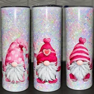 20oz Tumbler Stainless Steel Gnome Mug Cup Drinkware Love Hearts